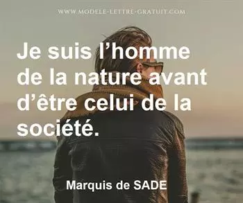 Citation de Marquis de SADE
