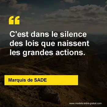 Citation Marquis de SADE