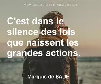 Citation de Marquis de SADE
