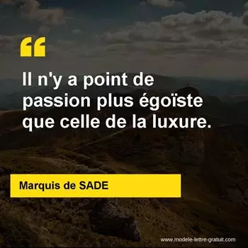 Citation Marquis de SADE
