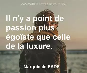 Citation de Marquis de SADE