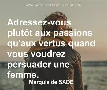 Citation de Marquis de SADE