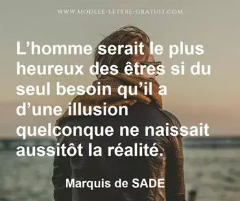 Citation de Marquis de SADE