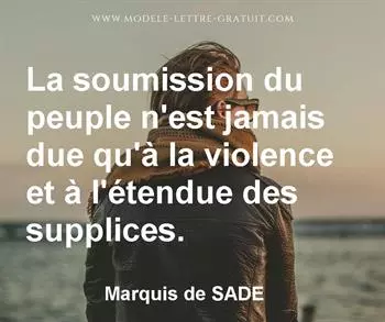 Citation de Marquis de SADE