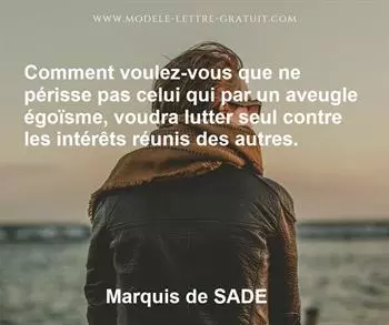 Citation de Marquis de SADE