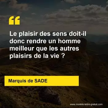 Citation Marquis de SADE