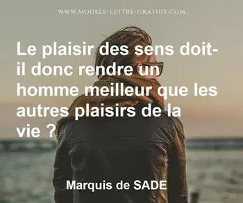 Citation de Marquis de SADE