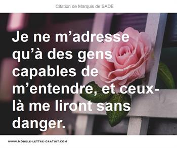 Citations Marquis de SADE