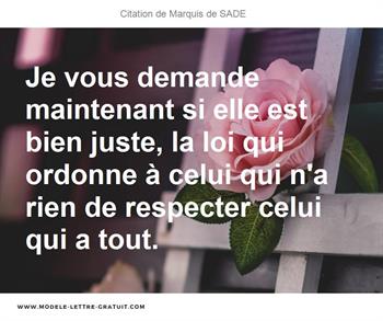 Citations Marquis de SADE