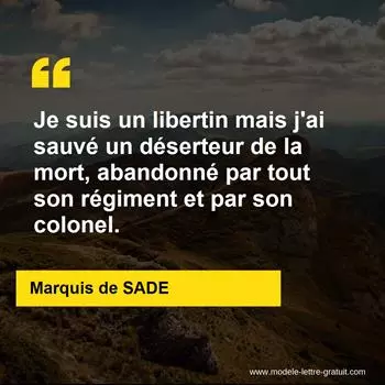 Citation Marquis de SADE