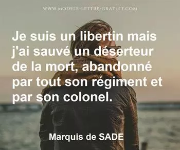 Citation de Marquis de SADE