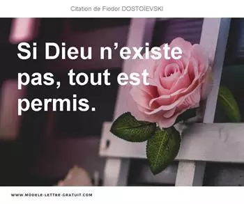 Citations Fiodor DOSTOÏEVSKI