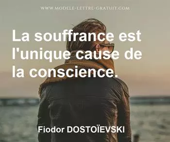 Citation de Fiodor DOSTOÏEVSKI