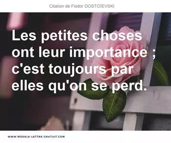 Citations Fiodor DOSTOÏEVSKI