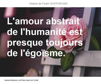 Citations Fiodor DOSTOÏEVSKI