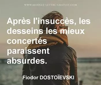 Citation de Fiodor DOSTOÏEVSKI