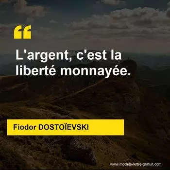 Citation Fiodor DOSTOÏEVSKI