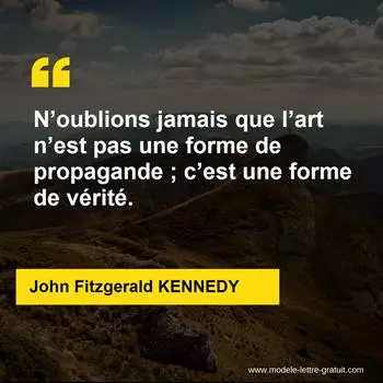 Citation John Fitzgerald KENNEDY