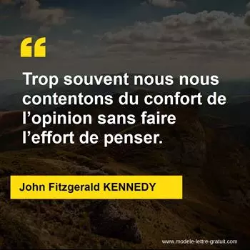 Citation John Fitzgerald KENNEDY
