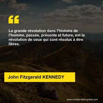 Citation John Fitzgerald KENNEDY