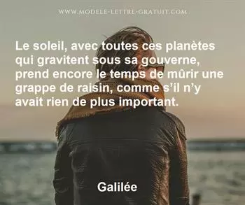 Citation de Galilée