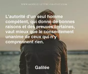 Citation de Galilée