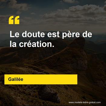 Citations Galilée