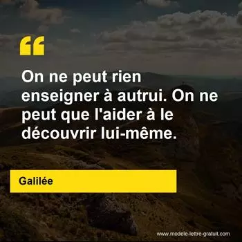 Citation Galilée