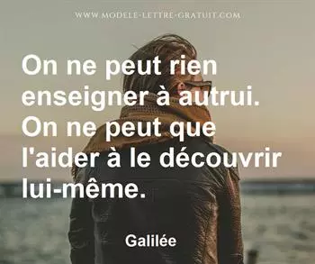 Citation de Galilée