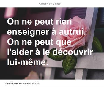 Citations Galilée