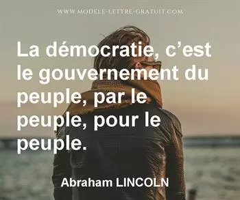 Citation de Abraham LINCOLN