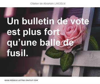 Citations Abraham LINCOLN