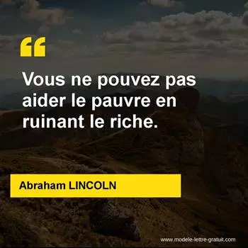 Citation Abraham LINCOLN