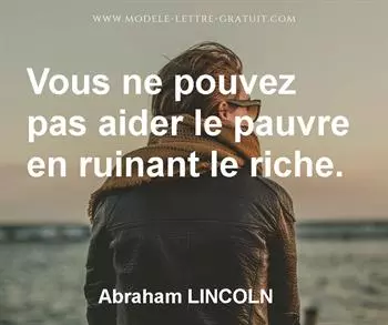 Citation de Abraham LINCOLN