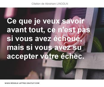 Citations Abraham LINCOLN