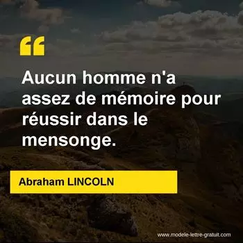Citation Abraham LINCOLN
