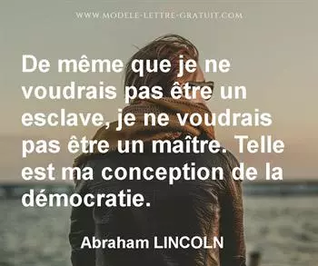 Citation de Abraham LINCOLN