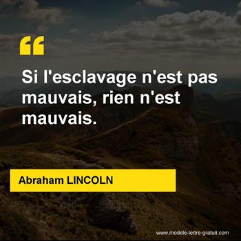 Citations Abraham LINCOLN