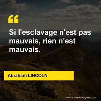 Citation Abraham LINCOLN