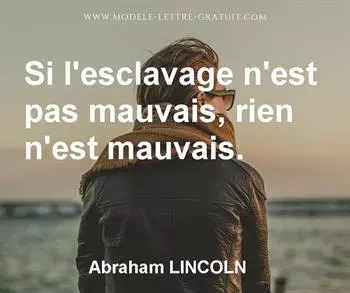Citation de Abraham LINCOLN