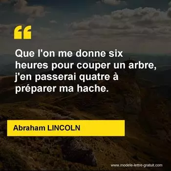 Citation Abraham LINCOLN