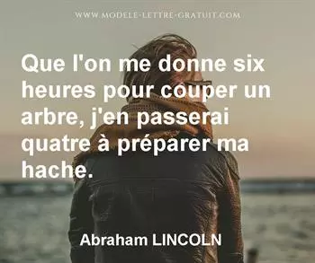 Citation de Abraham LINCOLN