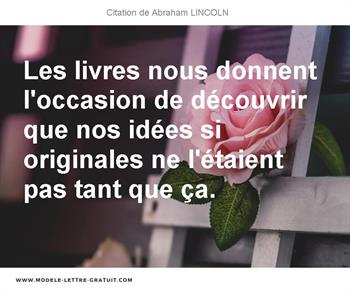 Citations Abraham LINCOLN