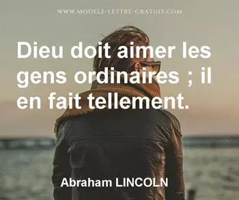 Citation de Abraham LINCOLN