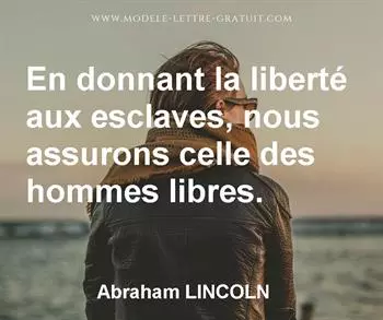 Citation de Abraham LINCOLN
