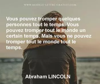 Citation de Abraham LINCOLN