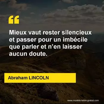Citation Abraham LINCOLN