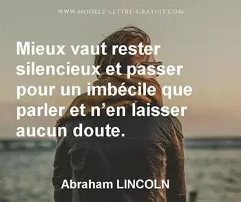 Citation de Abraham LINCOLN