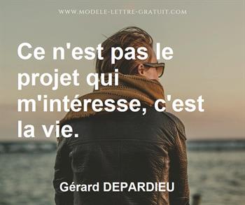 Citation de Gérard DEPARDIEU