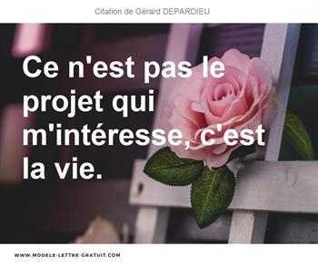 Citations Gérard DEPARDIEU